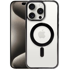 Genel Tedarik iPhone 15 Pro Max Kılıf Erozi Magsafe Kapak - SIYAH-(5796) - EMTHBA3243-1781