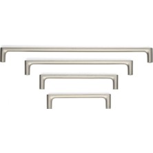 System 4730 Modern Düz Kulp Nikel Saten Renk 128 mm (Iki Delik Arası Mesafe)