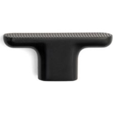 System 4745 Modern Tırtıklı Kulp Siyah Renk 7 cm