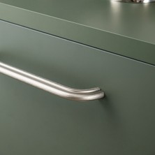 System 8315 Modern Oval Kulp Nikel Saten Renk 128 mm (Iki Delik Arası Mesafe)