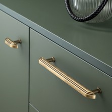 System 9476 Modern Çift Çizgili Kulp Antik Renk 192 mm (Iki Delik Arası Mesafe)