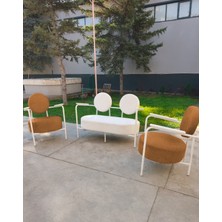Azra Mobilya Venüs Koltuk Takımı Beyaz Iskelet – Modern Koltuk Seti | Ofis ve Ev Kullanımı | Soft Kumaş