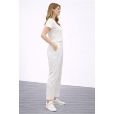 Ekol Çizgili Kadın Pantolon 5010