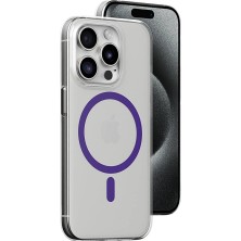 Genel Tedarik iPhone 14 Pro Kılıf Bubble Magsafe Kapak - MOR-(5796) - EMTHBA2195-8820