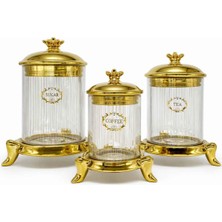 Rossev Kıng Gold Vakum Kapaklı Kavanoz Seti 3 'lü