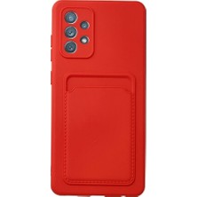 Genel Tedarik Samsung Galaxy A72 Kılıf Kelvin Kartvizitli Silikon - KIRMIZI-(5796) - EMTHBA4044-7309