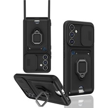 Khayra Samsung Galaxy S23 Fe Kılıf Zuma Kartvizitli Yüzüklü Silikon - SIYAH-(5796) - ESZAOC8792-8653