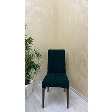 Baby Face Kumaş Lastikli Kaymaz Esnek Sandalye Koruyucu Örtü - Zümrüt Yeşili - Beş Adet