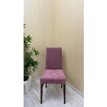 Baby Face Kumaş Lastikli Kaymaz Esnek Sandalye Koruyucu Örtü - Gülkurusu - Beş Adet