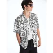 Lc Waikiki Yeni Sezon Regular Fit Kısa Kollu Desenli Viskon Erkek Gömlek