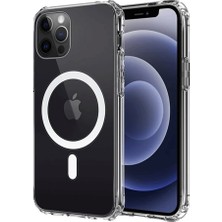 Genel Tedarik iPhone 12 Kılıf Magneticsafe Şeffaf Silikon - ŞEFFAF-(5796) - EMTHBA6825-9983
