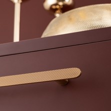 System 4742 Modern Tırtıklı Kulp Şampanya Saten Renk 192 mm (Iki Delik Arası Mesafe)