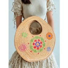 Baskılı Hasır Çanta