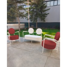 Azra Mobilya Venüs Koltuk Takımı Beyaz Iskelet – Modern Koltuk Seti | Ofis ve Ev Kullanımı | Soft Kumaş