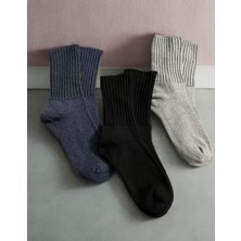 Bemp 3’lü Unisex Koton Dikişsiz Çorap