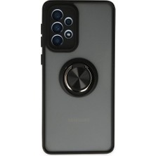Genel Tedarik Samsung Galaxy A33 5g Kılıf Montreal Yüzüklü Silikon Kapak - SIYAH-(5796) - EMTHBA3614-4497