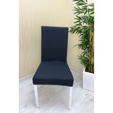 Mikro Kumaş Lastikli Kaymaz Esnek Sandalye Koruyucu Örtü - Antrasit - Dört Adet