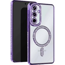 Khayra Samsung Galaxy A35 5g Joke Simli Magneticsafe Kılıf - Derin Mor