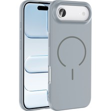 Lopard iPhone 17 Air Telefon Kılıfı Kablosuz Şarj Özellikli Meta Kapak Yüksek Kamera Koruma Çerçevesi