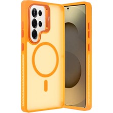 Samsung Galaxy S25 Ultra Flet Lens Magsafe Kapak - TURUNCU-(5796) - EMTHBA6537-9811