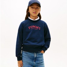 Tommy Hilfiger Crew Neck Çocuk Mavi SWEATSHIRT.C1G