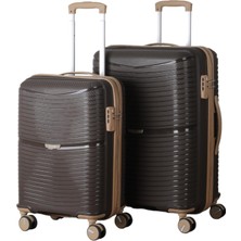 MÇS V379 Pp Y.üretim Pp Valiz 55 cm + 65 cm Siyah Set