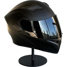 Scharf 902 Çene Açılır Motosiklet Kaskı – Güneş Gözlüklü (Smoke Vizörlü) Matblack