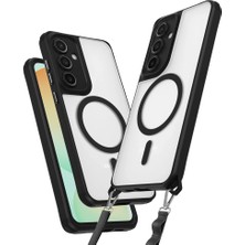 Magicool Samsung Galaxy S25 Kılıf Enka Magsafe Silikon Kılıf - Siyah
