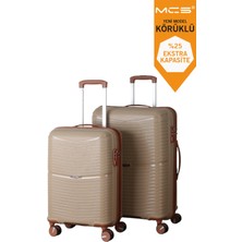 MÇS V379 Pp Y.üretim Pp Valiz 55 cm + 65 cm Siyah Set