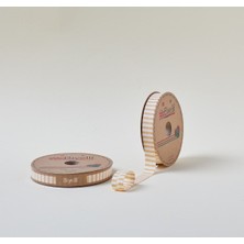 Buffer Biye Kalın Çizgili Katlı F06 Sarı 2 cm 25 Metre %65 Koton %35 Polyester