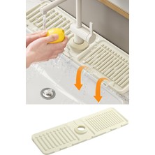Privo Mutfak ve Banyo Lavabo Kenarı Silikon Mat Su Sıçrama Önleyici Tezgah Matı