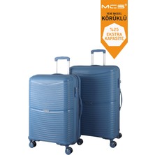 MÇS V379 Aura Y.üretim Pp Valiz 65 cm + 75 cm Siyah Set
