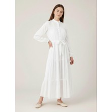 Asortix Kız Çocuk Uzun Maksi Tesettür Elbise - Astarlı - Rahat Dökümlü ve Bol Kesim - Elb - 0049 - 4979