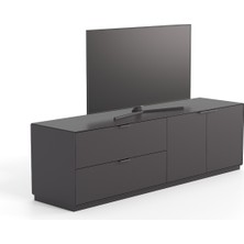 Enza Home Modena Kapaklı Çekmeceli Alt Tv Modülü - Metalik Kahve