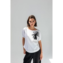 Kameya Balon Kol Püsküllü Bluz 25S10747