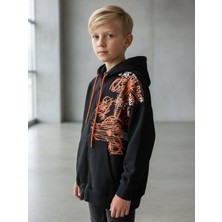 Zekids Çocuk Mevsimlik Tavşan Baskılı Fermuarlı Hırka