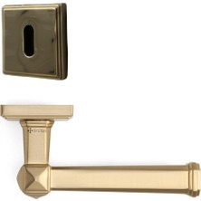 System Kayla Rozetli Kapı Kolu Gold Renk Oda Rozeti