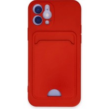 Tgzm iPhone 12 Kılıf Kelvin Kartvizitli Silikon - KIRMIZI-(5796) - TZMG2780-1448
