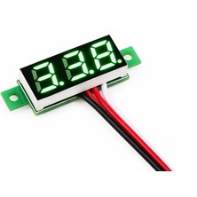OEM 0.28 Inch 0-100 3 Kablolu Dc Voltmetre Yeşil