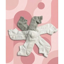 Bemp 3’lü 2 Beyaz 1 Gri Renk Unisex Spor Çorap