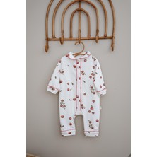 Oh la la Koala For Little Ones Elma  Baskılı Çıt Çıtlı Puffy Sleep Serisi Tulum