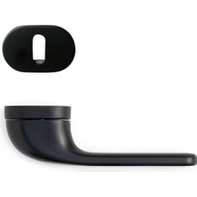 System Lokı Rozetli Kapı Kolu Siyah Renk Wc (Lavabo-Banyo-Tuvalet Rozetli)