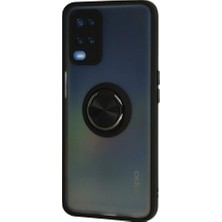 Genel Tedarik Oppo A54 4g Kılıf Montreal Yüzüklü Silikon Kapak - SIYAH-(5796) - EMTHBA7642-6847