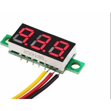 OEM 0.28 Inch 0-100 3 Kablolu Dc Voltmetre Kırmızı