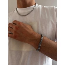 Gümüş Rengi Çelik Kral Zincir