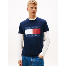 Tommy Hilfiger Erkek Tjm Regular Fit Big Flag T-Shirt