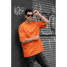 Oksit Benriy Erkek Oversize Basic Bisiklet Yaka Pamuklu T-Shirt Rahat Kesim Unisex Sevgili Kombini