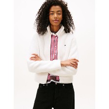 Tommy Hilfiger Kadın Tjw Regular S-Flag Teddy Sweatshirt