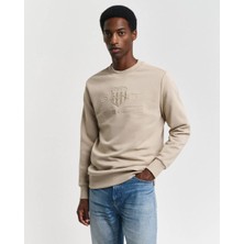 Gant Bisiklet Yaka Logo Dokuma Slim Fit Sweatshirt