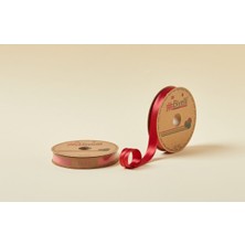 Buffer Biye Saten Katlı 077 Açık Bordo 2 cm 25 Metre %100 Polyester